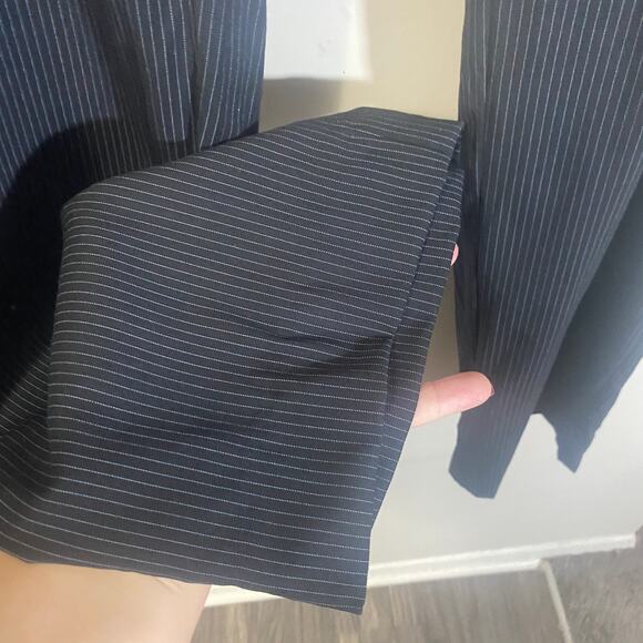 Boss Hugo Boss Black Grey Scorsese Movie Trousers 100% Wool Dress Pant Sz 40S - Picture 6 of 12